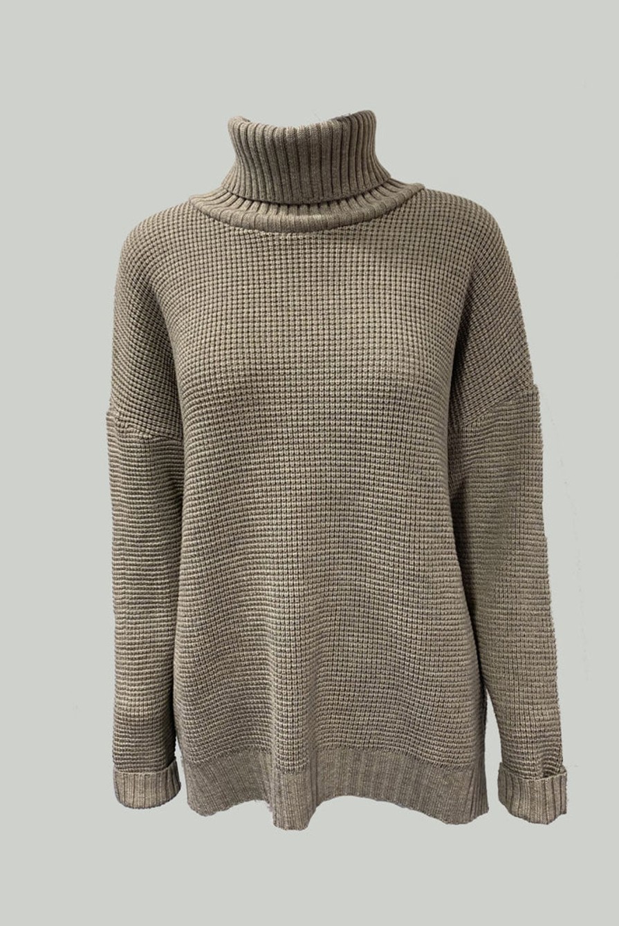 Tops Charmaine Reveley | Waffle Jumper | Ash