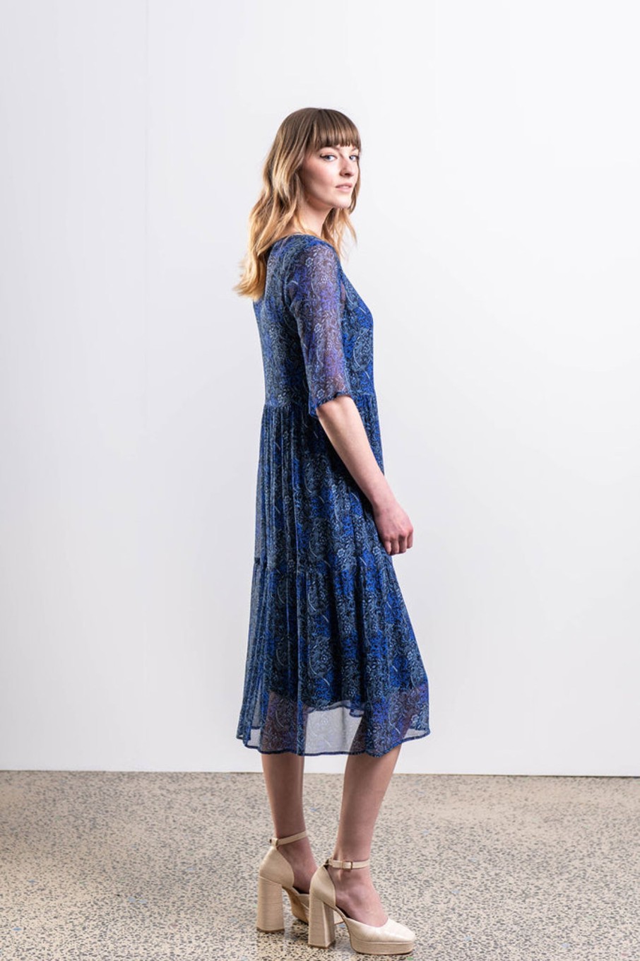 Dresses / Skirts Charmaine Reveley | Fennel Frock | Blue Silk