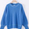 Knitwear ALEGER CASHMERE | N. 43 Chunky Cropped Sweater | Blue