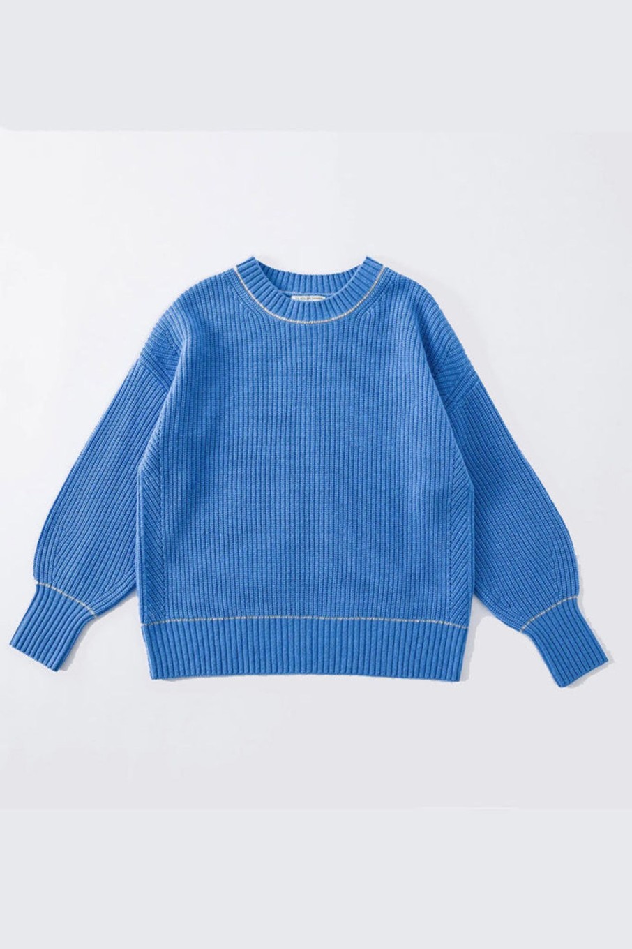 Knitwear ALEGER CASHMERE | N. 43 Chunky Cropped Sweater | Blue