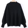 Knitwear ALEGER CASHMERE | N. 57 Bobble Cropped Sweater | Black