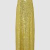 Dresses / Skirts Second Female | Shine On Slip Dress | Golden Olive