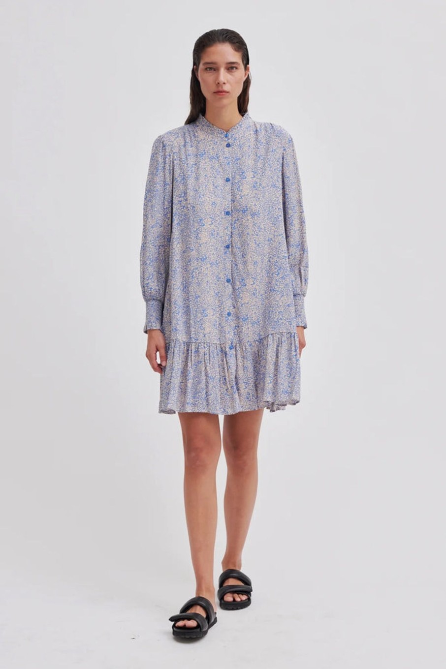 Dresses / Skirts Second Female | Gioia Mini Dress | Blue Yonder