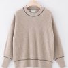 Knitwear ALEGER CASHMERE | N. 43 Chunky Cropped Sweater | Flax