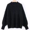 Tops ALEGER CASHMERE | N. 57 Bobble Cropped Sweater | Black