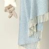 Home & Body WOOL BLANKETS | Merino Lambswool Baby Blanket | Powder Blue Diamond