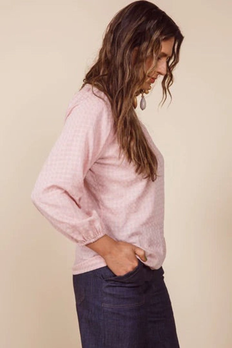 Tops Dalston | Sophie Top | Blush Check