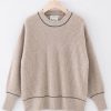 Tops ALEGER CASHMERE | N. 43 Chunky Cropped Sweater | Flax