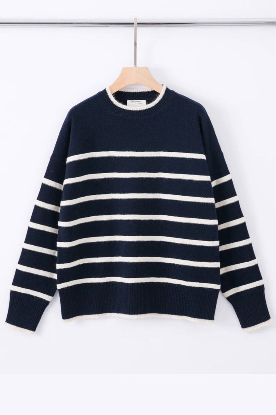 Knitwear ALEGER CASHMERE | N. 24 Turtle Neck Mohair Stripe Sweater |Midnight